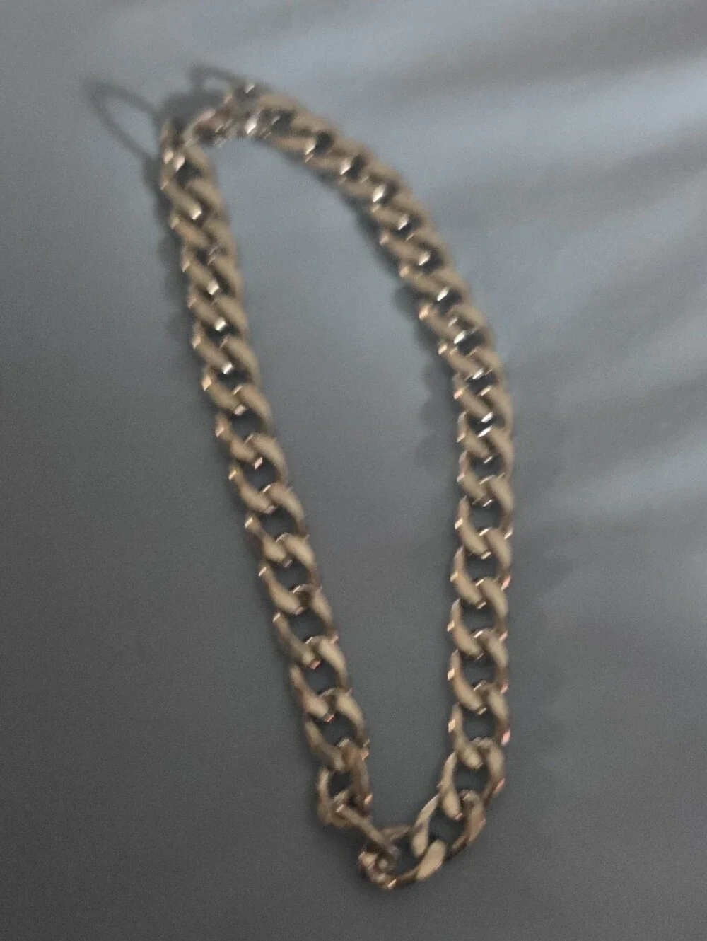 Source Unknown Silver Men’s Curb Chain Bracelet